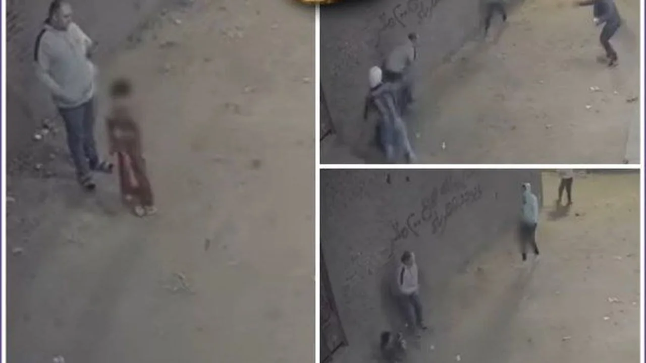 صرخة مأساوية.. كاميرات تفضح اعتداء مسلح على أب ونجله